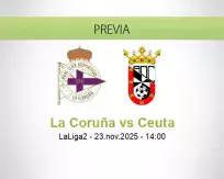 Pronóstico La Coruña Ceuta (23 noviembre 2025)