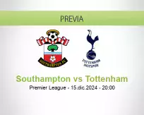 Pronóstico Southampton Tottenham (15 diciembre 2024)