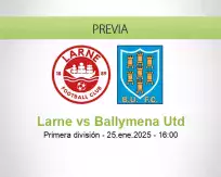 Pronóstico Larne Ballymena Utd (25 enero 2025)