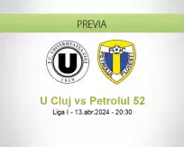 Pronóstico U Cluj Petrolul 52 (13 abril 2024)