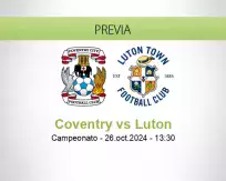 Pronóstico Coventry Luton (26 octubre 2024)