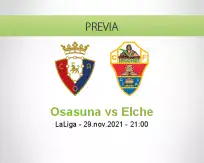 Pronóstico Osasuna Elche (29 noviembre 2021)