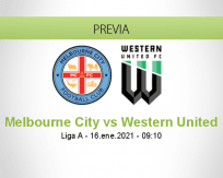 Pronóstico Melbourne City Western United (16 enero 2021)