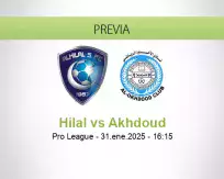 Pronóstico Hilal Akhdoud (31 enero 2025)