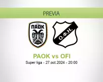 Pronóstico PAOK OFI (27 octubre 2024)