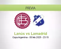 Pronóstico Lanús Lamadrid (05 febrero 2025)