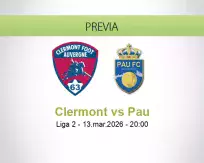 Pronóstico Clermont Pau (13 marzo 2026)