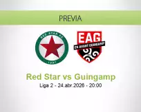 Pronóstico Red Star Guingamp (24 abril 2026)