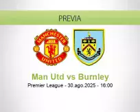 Pronóstico Man Utd Burnley (30 agosto 2025)