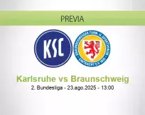 Pronóstico Karlsruhe Braunschweig (23 agosto 2025)
