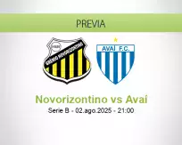 Pronóstico Novorizontino Avaí (02 agosto 2025)