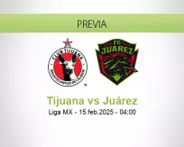 Pronóstico Tijuana Juárez (14 febrero 2025)