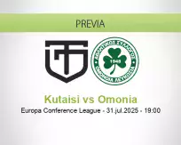 Pronóstico Kutaisi Omonia (31 julio 2025)