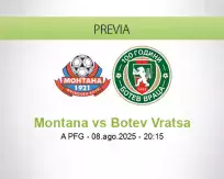 Pronóstico Montana Botev Vratsa (08 agosto 2025)