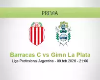Pronóstico Barracas C Gimn La Plata (09 febrero 2026)