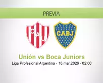 Unión vs Boca Juniors