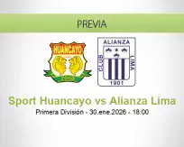 Sport Huancayo vs Alianza Lima