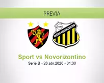 Pronóstico Sport Novorizontino (25 abril 2026)