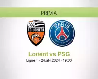 Pronóstico Lorient PSG (24 abril 2024)