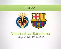Pronóstico Villarreal Barcelona (21 diciembre 2025)