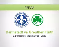 Pronóstico Darmstadt Greuther Fürth (22 noviembre 2025)