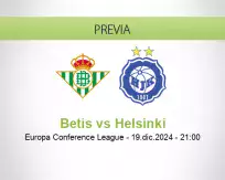 Pronóstico Betis Helsinki (19 diciembre 2024)