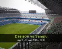 Pronóstico Daejeon Sangju (31 agosto 2025)