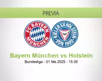 Pronóstico Bayern München Holstein (01 febrero 2025)