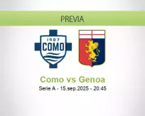 Pronóstico Como Genoa (15 septiembre 2025)