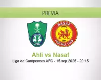 Pronóstico Ahli Nasaf (15 septiembre 2025)