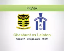 Pronóstico Cheshunt Leiston (30 agosto 2025)