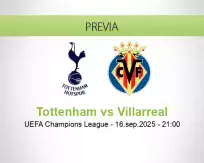 Pronóstico Tottenham Villarreal (16 septiembre 2025)