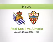 Pronóstico Real Soc II Almería (29 agosto 2025)