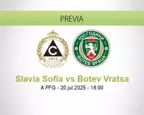 Pronóstico Slavia Sofía Botev Vratsa (20 julio 2025)