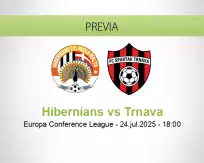 Pronóstico Hibernians Trnava (24 julio 2025)
