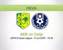 Pronóstico AEK Celje (31 julio 2025)