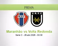 Pronóstico Maranhão Volta Redonda (25 abril 2026)