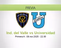 Ind. del Valle vs Universidad