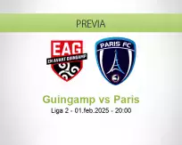 Pronóstico Guingamp Paris (01 febrero 2025)