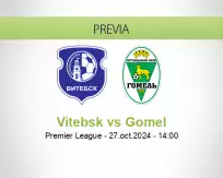 Pronóstico Vitebsk Gomel (27 octubre 2024)