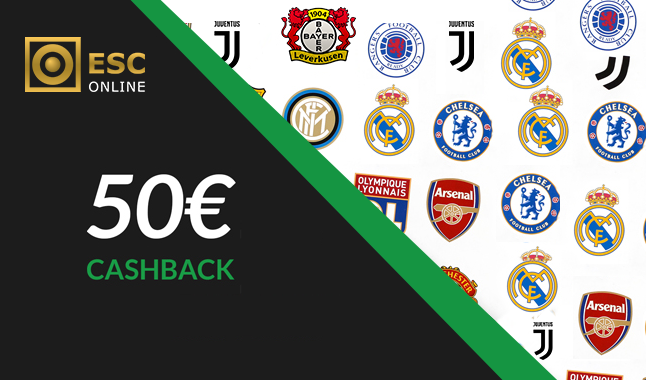 Freebet de 50€ no ESC Online