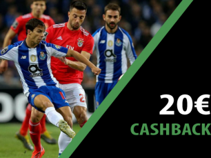 Ganha 20€ no jogo do Porto e do Benfica da Primeira Liga