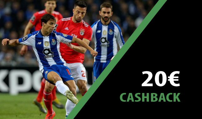 Ganha 20€ no jogo do Porto e do Benfica da Primeira Liga