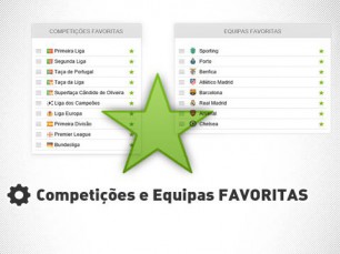 Equipas favoritas e competições favoritas