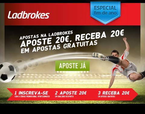Ladbrokes com bónus de boas vindas para Portugueses