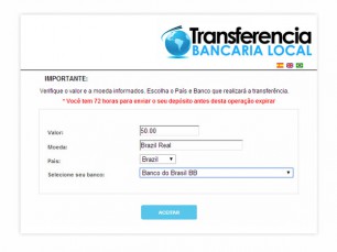 Como depositar por transferência bancária local (Lobanet)