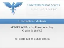 Arbitragem: das finanças ao jogo - Dissertação de Mestrado