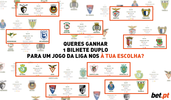 Ganha um bilhete duplo para um jogo da Liga NOS à tua escolha!
