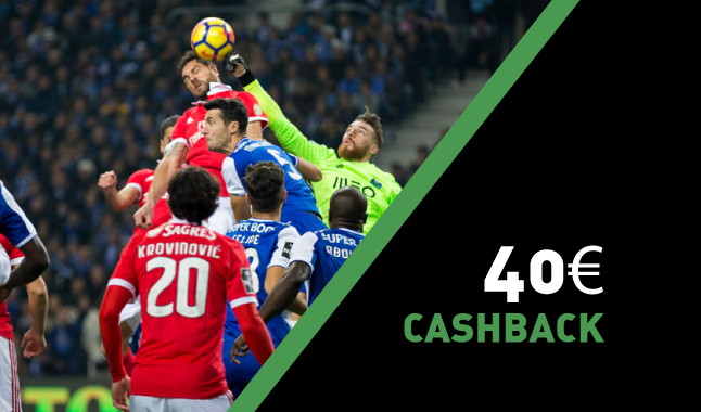 Ganha 40€ no Porto vs Benfica