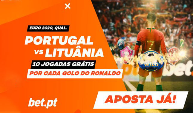 Ronaldo marca e a Bet.pt dá-te jogadas grátis
